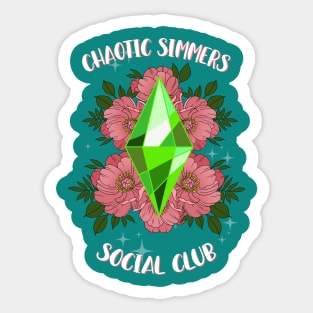 Chaotic Simmers Social Club Sticker